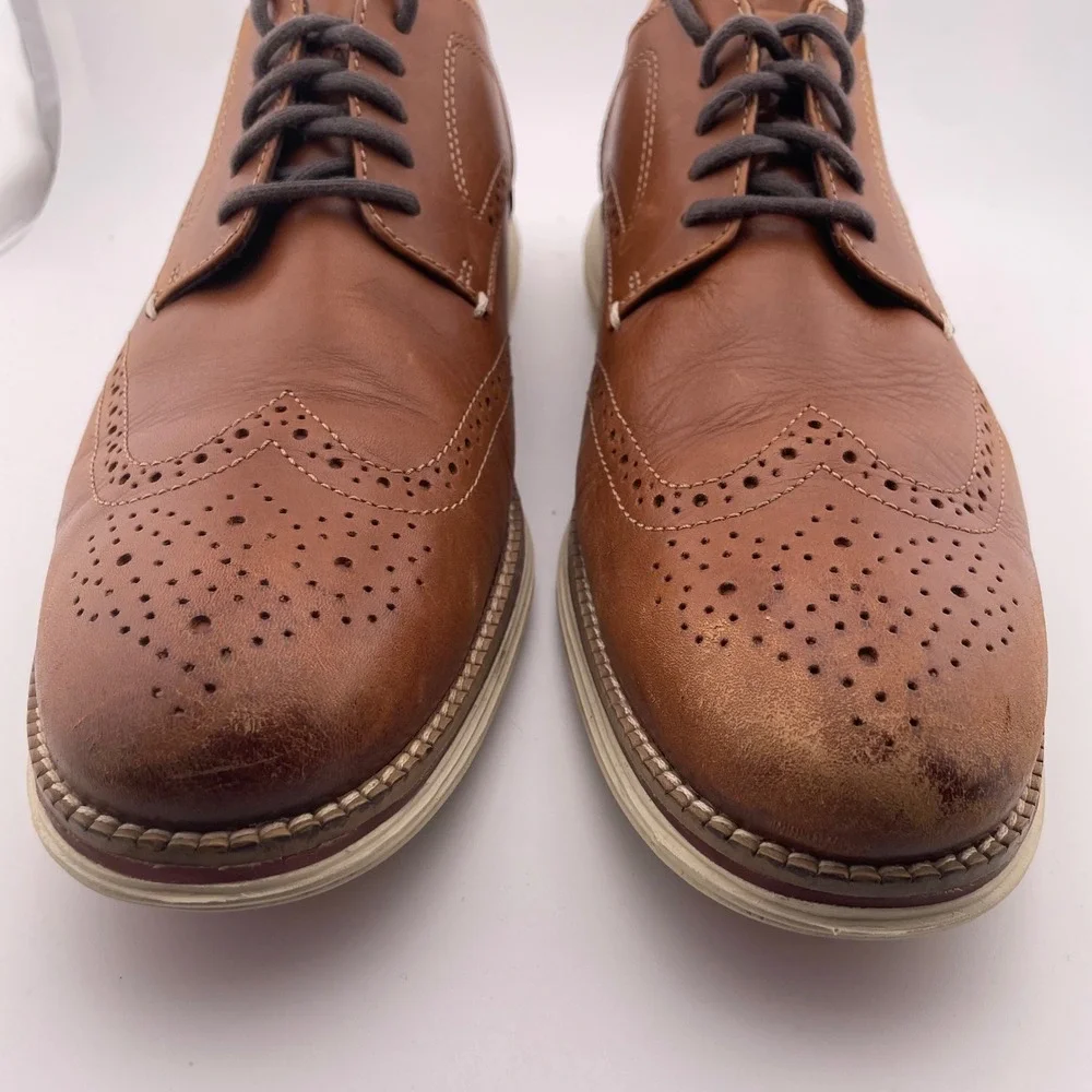 Cole Haan Original Grand‎ Wingtip Oxford Shoes Brown Leather Lace Up Size 10.5M
